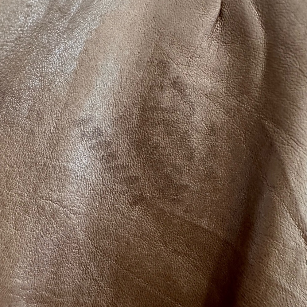 Fringed Leather Skirt - Olive Green Vintage - Picture 6 of 9